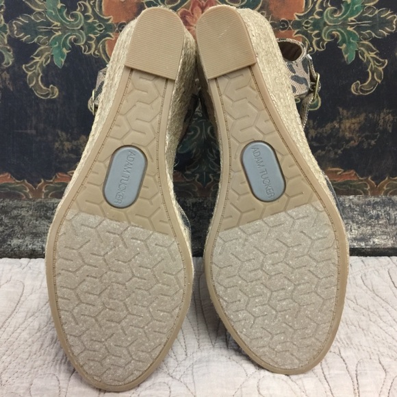 Leopard Espadrille Wedges Size 7.5 - Picture 5 of 7